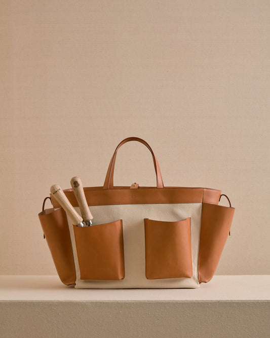 Mark Cross for AERIN Garden Tote with Sneeboer Tools